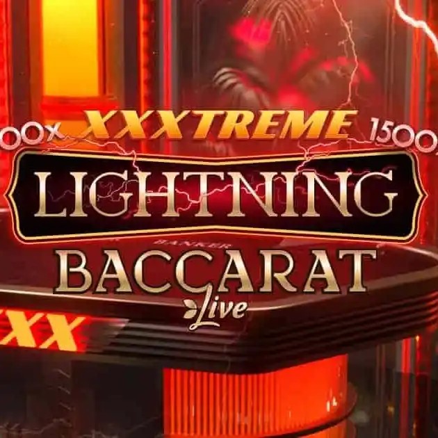 XXXtreme Lightning Baccarat slot visual from Evolution available on carouselcasino.be